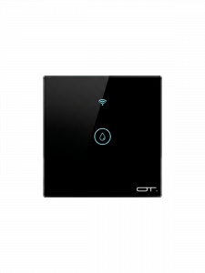 Умный выключатель высокотоковый 40А одноклавишный Wi-Fi Орбита OT-HOS27 Черный